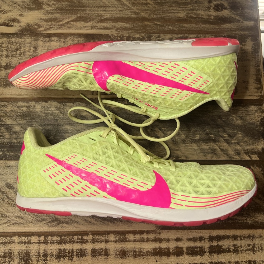 Zoom Rival Xc, Nike Women's Athletic Shoes - Neon Green and Bright Pink.